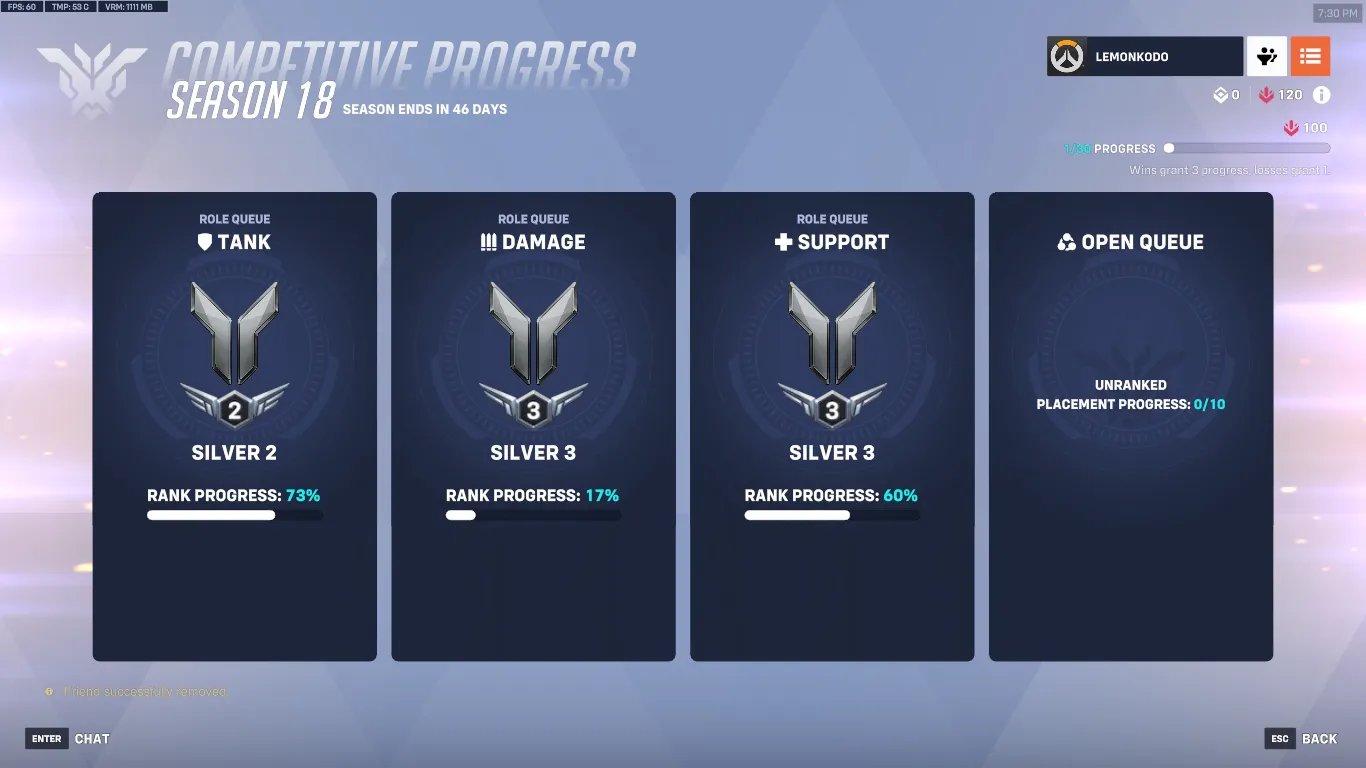 BATTLE.NET🍁Triple Silver🍁Silver5 Tank丨Silver4 DPS丨Silver3 Sup丨Silver2 OQ